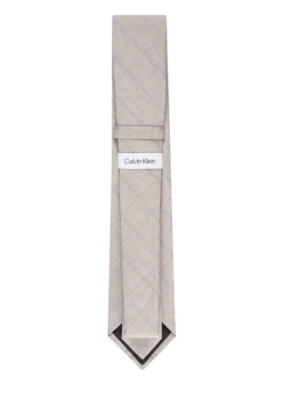 Calvin Klein Men's Heather Windowpane Grid Tie - Taupe, $69.50